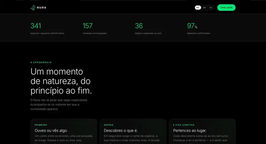 Números do catálogo e apresentação da experiência em três momentos
